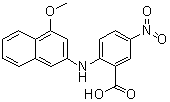 structure of CAS# 1572936-83-4, 2-[(4-Methoxy-2-naphthalenyl)amino]-5-nitrobenzoic acid