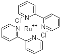 structure of CAS# 15746-57-3, Bis(2,2'-bipyridine)dichlororuthenium;Bis(2,2'-bipyridine)ruthenium dichloride; Bis(2,2'-bipyridyl)dichlororuthenium; Bis(2,2'-bipyridyl)ruthenium dichloride; Di(2,2'-bipyridine)ruthenium dichloride; Dichlorobis(2,2'-bipyridine)ruthenium