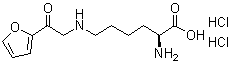 structure of CAS# 157974-36-2, N6-[2-(2-Furanyl)-2-oxoethyl]-L-lysine dihydrochloride