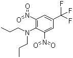 结构式 CAS# 1582-09-8, 氟乐灵; 2,6-二硝基-N,N-二正丙基-4-三氟甲基苯胺