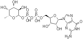 structure of CAS# 15839-70-0, Guanosine diphosphofucose;Guanosine diphosphate fucose