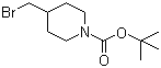 structure of CAS# 158407-04-6, tert-Butyl 4-(bromomethyl)piperidine-1-carboxylate;1-Boc-4-bromomethylpiperidine; 4-Bromomethylpiperidine-1-carboxylic acid tert-butyl ester