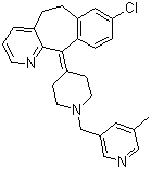 structure of CAS# 158876-82-5, Rupatadine fumarate;8-Chloro-6,11-dihydro-11-[1-[(5-methyl-3-pyridyl)methyl]-4-piperidylidene]-5H-benzo[5,6]cyclohepta[1,2-b]pyridine