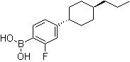 结构式 CAS# 159119-10-5, B-[2-氟-4-(反式-4-丙基环己基)苯基]硼酸