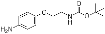 结构式 CAS# 159184-15-3, 2-(4-氨基苯氧基)乙基氨基甲酸叔丁酯