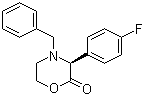 structure of CAS# 159706-87-3, (3S)-3-(4-Fluorophenyl)-4-(phenylmethyl)-2-morpholinone;N-Benzyl-(3S)-3-(4-fluorophenyl)morpholin-2-one