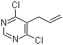 结构式 CAS# 16019-31-1, 5-烯丙基-4,6-二氯嘧啶