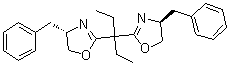 结构式 CAS# 160191-64-0, (4S)-2,2'-(1-乙基亚丙基)二(4-苄基-4,5-二氢恶唑)