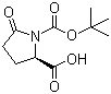 结构式 CAS# 160347-90-0, N-叔丁氧羰基-D-焦谷氨酸