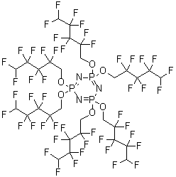 结构式 CAS# 16059-16-8, 六(1,1,5-氢全氟戊氧基)环三磷腈
