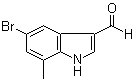structure of CAS# 16076-86-1, 5-Bromo-7-methyl-1H-indole-3-carboxaldehyde