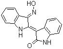 structure of CAS# 160807-49-8, Indirubin 3'-monoxime;3-[1,3-Dihydro-3-(hydroxyimino)-2H-indol-2-ylidene]-1,3-dihydro-2H-indol-2-one