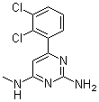 structure of CAS# 1609960-30-6, 6-(2,3-Dichlorophenyl)-N4-methyl-2,4-pyrimidinediamine;TH 287