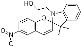 N-羟乙基-3,3-二甲基-6-硝基吲哚啉螺吡喃分子结构 (CAS 16111-07-2)