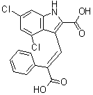 3-[(1E)-2-Carboxy-2-phenylethenyl]-4,6-dichloro-1H-indole-2-carboxylic acid molecular structure (CAS 161230-88-2)