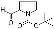 structure of CAS# 161282-57-1, tert-Butyl 2-formyl-1H-pyrrole-1-carboxylate;2-Formylpyrrole-1-carboxylic acid tert-butyl ester; N-(1,1-Dimethylethoxycarbonyl)pyrrole-2-carboxaldehyde