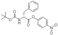 N-[叔丁氧羰基]-D-苯丙氨酸对硝基苯基酯分子结构 (CAS 16159-70-9)