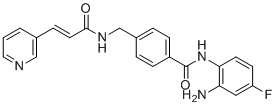 structure of CAS# 1616493-44-7, Tucidinostat;N-(2-amino-4-fluorophenyl)-4-[[[(E)-3-pyridin-3-ylprop-2-enoyl]amino]methyl]benzamide