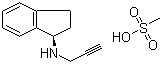 structure of CAS# 161735-79-1, Rasagiline mesylate;(R)-N-2-Propynyl-1-indanamine methanesulfonate