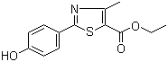 structure of CAS# 161797-99-5, Ethyl 2-(4-hydroxyphenyl)-4-methylthiazole-5-carboxylate;Ethyl 2-(4-hydroxyphenyl)-4-methyl-1,3-thiazole-5-carboxylate