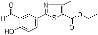 structure of CAS# 161798-01-2, Ethyl 2-(3-formyl-4-hydroxyphenyl)-4-methylthiazole-5-carboxylate
