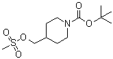 结构式 CAS# 161975-39-9, 4-甲基磺酰基氧基甲基-1-哌啶羧酸叔丁酯