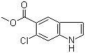 structure of CAS# 162100-83-6, Methyl 6-chloroindole-5-carboxylate;6-Chloro-1H-indole-5-carboxylic acid methyl ester