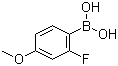 structure of CAS# 162101-31-7, 2-Fluoro-4-methoxyphenylboronic acid