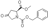structure of CAS# 16217-15-5, (S)-1-Benzyloxycarbonyl-4-oxoproline methyl ester