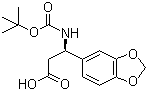 (R)-beta-[[(tert-Butoxy)carbonyl]amino]-1,3-benzodioxole-5-propanoic acid molecular structure (CAS 162240-68-8)