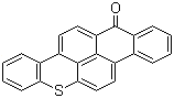 structure of CAS# 16294-75-0, Solvent Orange 63;14H-Anthra[2,1,9-mna]thioxanthen-14-one; Fluorescent Red GG