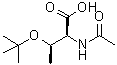 结构式 CAS# 163277-80-3, N-乙酰基-O-(叔丁基)-L-苏氨酸
