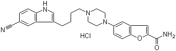 结构式 CAS# 163521-08-2, 盐酸维拉唑酮