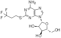 structure of CAS# 163706-51-2, 2-[(3,3,3-Trifluoropropyl)thio]adenosine