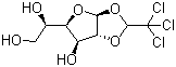 结构式 CAS# 16376-36-6, 1,2-O-[(1S)-2,2,2-三氯亚乙基]-alpha-D-呋喃葡萄糖