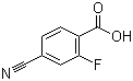 结构式 CAS# 164149-28-4, 4-氰基-2-氟苯甲酸