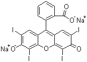 结构式 CAS# 16423-68-0, 赤藓红 B; 四碘荧光素钠盐; 2',4,'5',7'-四碘荧光素二钠