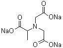 结构式 CAS# 164462-16-2, N,N-二(羧甲基)丙氨酸三钠盐