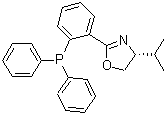 结构式 CAS# 164858-78-0, (R)-(+)-2-[2-(二苯基膦)苯基]-4-异丙基-2-恶唑啉