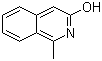 结构式 CAS# 16535-89-0, 3-羟基-1-甲基异喹啉