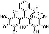 structure of CAS# 16574-43-9, Bromopyrogallol Red;5',5''-Dibromopyrogallolsulfonephthalein