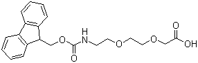 structure of CAS# 166108-71-0, [2-[2-(Fmoc-amino)ethoxy]ethoxy]acetic acid;8-(Fmoc-amino)-3,6-dioxaoctanoic acid; [2-[2-(9H-Fluoren-9-ylmethoxycarbonylamino)ethoxy]ethoxy]acetic acid