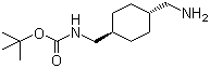 结构式 CAS# 166168-16-7, 反式-4-(叔丁氧羰基氨基甲基)环己基甲胺
