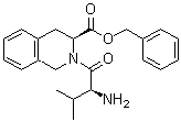 L-N-缬氨酰基-L-1,2,3,4-四氢异喹啉-3-羧酸苄酯分子结构 (CAS 166169-15-9)