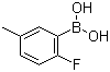 结构式 CAS# 166328-16-1, 2-氟-5-甲基苯硼酸