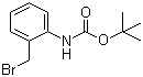 2-(溴甲基)苯基氨基甲酸叔丁酯分子结构 (CAS 166329-43-7)