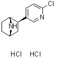 structure of CAS# 166374-43-2, Epibatidine dihydrochloride;(1R-exo)-2-(6-Chloro-3-pyridinyl)-7-azabicyclo[2.2.1]heptane dihydrochloride; (+)-Epibatidine dihydrochloride