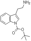 structure of CAS# 167015-84-1, 3-(2-Aminoethyl)-1H-indole-1-carboxylic acid 1,1-dimethylethyl ester