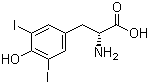 structure of CAS# 16711-71-0, 3,5-Diiodo-D-tyrosine
