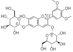 结构式 CAS# 16727-30-3, 氯化锦葵色素苷